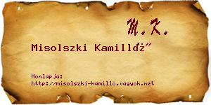 Misolszki Kamilló névjegykártya